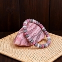 Rosa Zebra-Kristall-Perlenarmband mit Abakus-Perlen