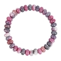 Rosa Zebra-Kristall-Perlenarmband mit Abakus-Perlen