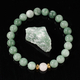 Perlen-Kristall-Armband mit grünem Jade Naturstein