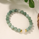 Perlen-Kristall-Armband mit grünem Jade Naturstein