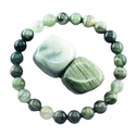 Armband mit grünen Natursteinperlen