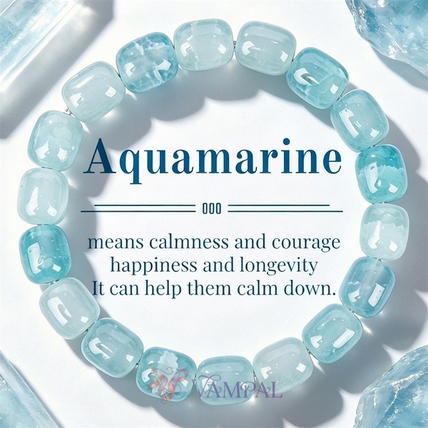 L2239-Außenhandelsarmband Aquamarin-Kristallarmband mit unregelmäßigen Tonnenperlen