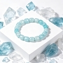 L2239-Außenhandelsarmband Aquamarin-Kristallarmband mit unregelmäßigen Tonnenperlen