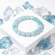 L2239-Außenhandelsarmband Aquamarin-Kristallarmband mit unregelmäßigen Tonnenperlen