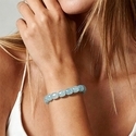 L2239-Außenhandelsarmband Aquamarin-Kristallarmband mit unregelmäßigen Tonnenperlen