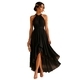 Elegantes Chiffon-Halfter-Kleid mit Taillierung