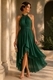 Elegantes Chiffon-Halfter-Kleid mit Taillierung