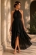 Elegantes Chiffon-Halfter-Kleid mit Taillierung