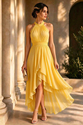 Elegantes Chiffon-Halfter-Kleid mit Taillierung