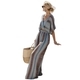 Striped Print Cotton-Linen Casual Vacation Set
