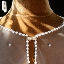 Pearl Tassel Mesh Shawl Short Sleeve Bridal Cover Up Cardigan