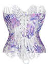 Court-Korsett, atmungsaktives Mesh-Shapewear-Top, hohles Spitzen-Bustier