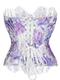 Court Corset Mesh Breathable Shapewear Top Hollow Lace Bustier