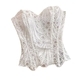Court Corset Mesh Breathable Shapewear Top Hollow Lace Bustier
