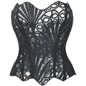 Court Corset Mesh Breathable Shapewear Top Hollow Lace Bustier