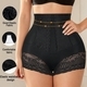 Women's Tummy Control Shaping Shorts With Lace Trim