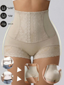 Women's Tummy Control Shaping Shorts With Lace Trim