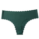 Ribbed Low-Rise Thong With Wavy Edge