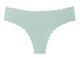 Ribbed Low-Rise Thong With Wavy Edge
