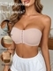 Strapless Front Closure Push-Up Tube Bra For Women