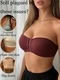 Strapless Front Closure Push-Up Tube Bra For Women