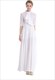 Maxikleid aus Chiffon mit halben Ärmeln, hohem Ausschnitt und Rüschenfront