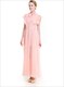 Elegantes A-Linien-Maxikleid aus Chiffon mit angesetzten Ärmeln und Verzierungen