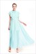Elegantes A-Linien-Maxikleid aus Chiffon mit angesetzten Ärmeln und Verzierungen