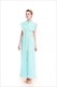 Elegantes A-Linien-Maxikleid aus Chiffon mit angesetzten Ärmeln und Verzierungen