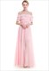 Schulterfreies A-Linien-Maxikleid aus Chiffon mit Spitzenverzierung