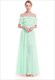 Schulterfreies A-Linien-Maxikleid aus Chiffon mit Spitzenverzierung