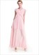A-Linien-Maxikleid aus Chiffon mit V-Ausschnitt, angesetzten Ärmeln und Spitzenverzierung