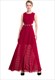 Ärmelloses A-Linien-Maxikleid mit Raffungen und verziertem Cut-Out in der Taille