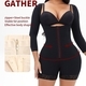 Long Sleeve Adjustable Straps Zip Waist Trainer Bodysuit