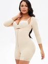 Long Sleeve Adjustable Straps Zip Waist Trainer Bodysuit