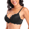 Schwarzer französischer Spitzen-Dessous-BH