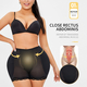 Black Plus Size Low-Rise Hip Padded Enhancer Panty
