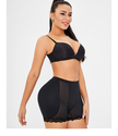 Schwarzer Hüftverstärker-Slip mit niedriger Taille in Übergröße