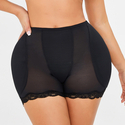 Schwarzer Hüftverstärker-Slip mit niedriger Taille in Übergröße