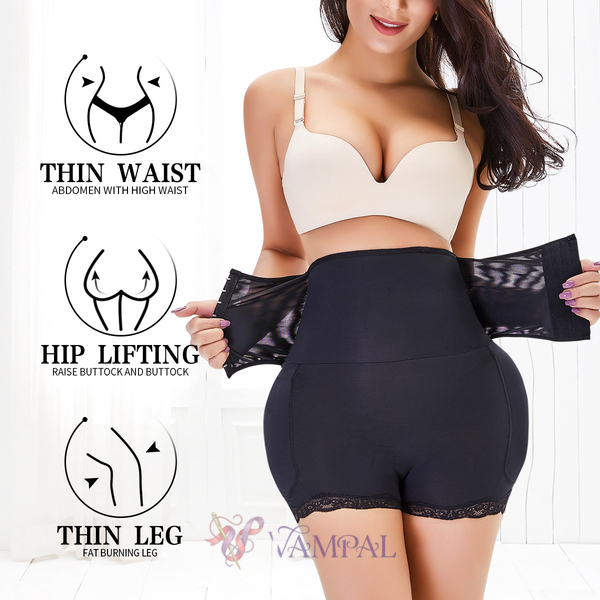 Plus Size Sponge Pad Hip Enhancer Butt Lifting Briefs