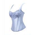 Blue Corset Fishbone Court Shapewear With Cups Bustier