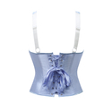 Blue Corset Fishbone Court Shapewear With Cups Bustier