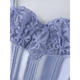 Blue Corset Fishbone Court Shapewear With Cups Bustier