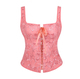 Court Style Fishbone Corset Waist Trainer Jacquard Bustier Top