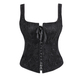 Court Style Fishbone Corset Waist Trainer Jacquard Bustier Top
