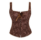 Court Style Fishbone Corset Waist Trainer Jacquard Bustier Top