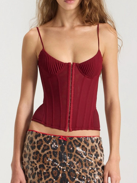 Fishbone Camisole Corset Top Women's Backless Shaping Outerwear