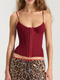 Fishbone Camisole Corset Top Women's Backless Shaping Outerwear