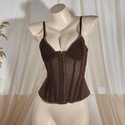 Fishbone Camisole Corset Top Women's Backless Shaping Outerwear