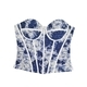 Chinese Ink Painting Corset With Fishbone Structure